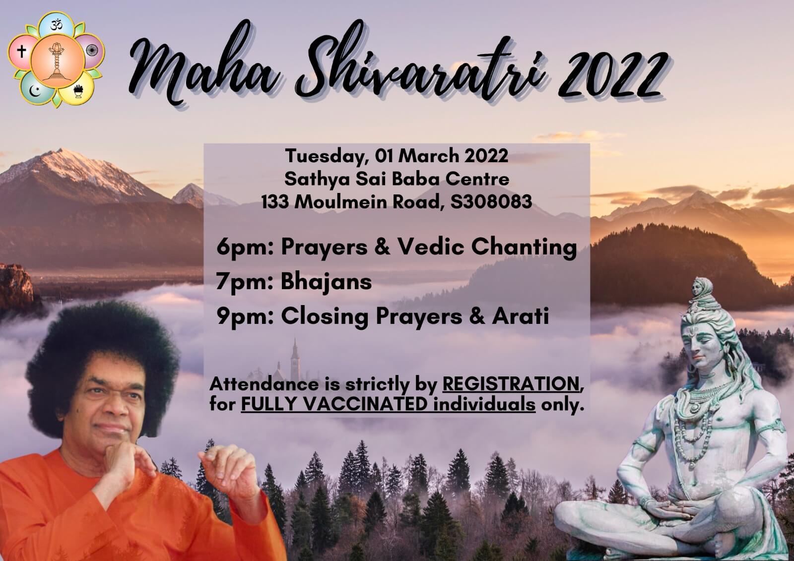 Maha Shivarathri 2022 Sri Sathya Sai Society Singapore